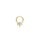 Sterling Silver Baguette Gemstones Helix Tragus Huggie Earring